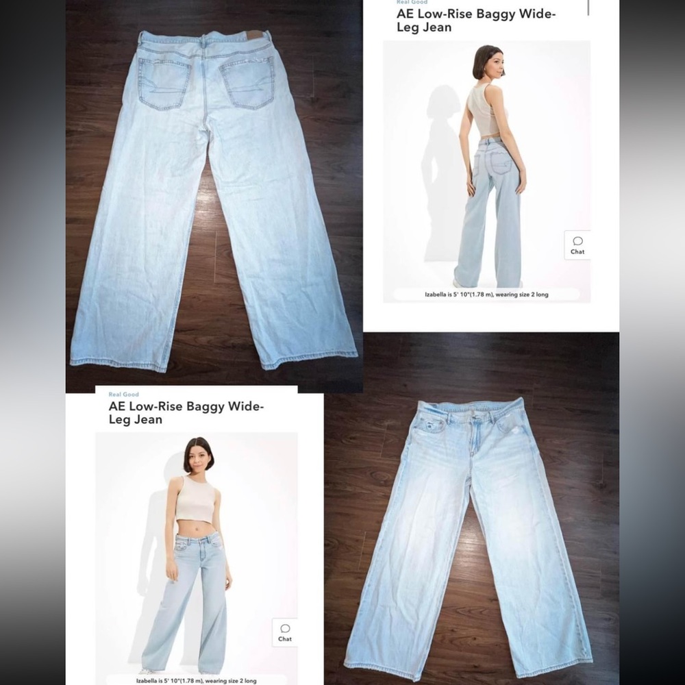 AE Low-Rise Baggy Wide-Leg Jeans